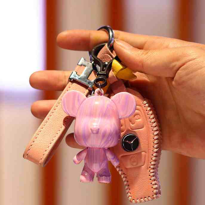 Gấu đổ màu làm móc khóa Set DIY đổ màu Acrylic pouring gấu bạo lực Bearbrick - LANA QUEEN