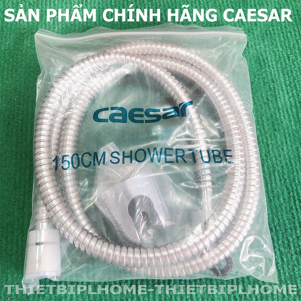 Dây sen tắm chống xoắn Caesar chính hãng dài 1,5m, inox 304, thích hợp cho các loại tay sen tắm