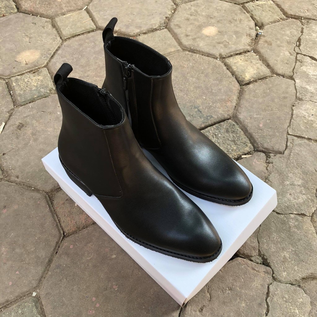 Giày Boots nam da bò cao cổ đế độn 4.5cm cá tính năng động trẻ trung | BigBuy360 - bigbuy360.vn