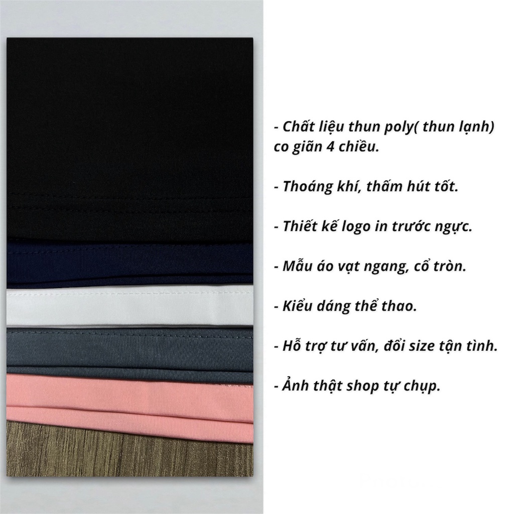Áo thun tập gym nam cổ tròn DO GYM SHOP vạt ngang, chất thun lạnh thoáng mát khi chơi thể thao, mặc nhà