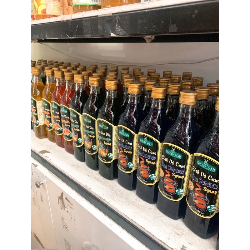 SYRUP/ SIRO GOLDEN FARM ĐỦ MÙI CHAI 520ML