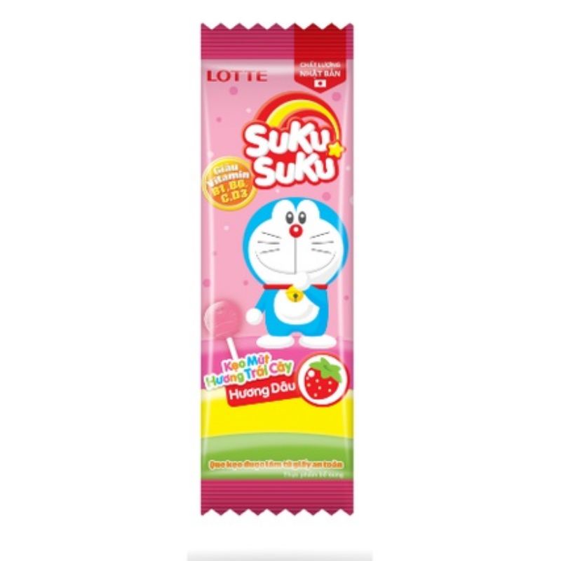 Kẹo Mút Trái Cây Doraemon Sukusuku Lotte 8g