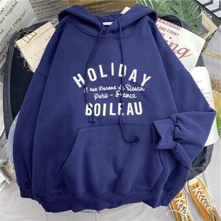 Áo hoodie nỉ bông Holiday chất nỉ cao cấp, mũ có 2 lớp hàng đẹp [ Kèm hình thật]