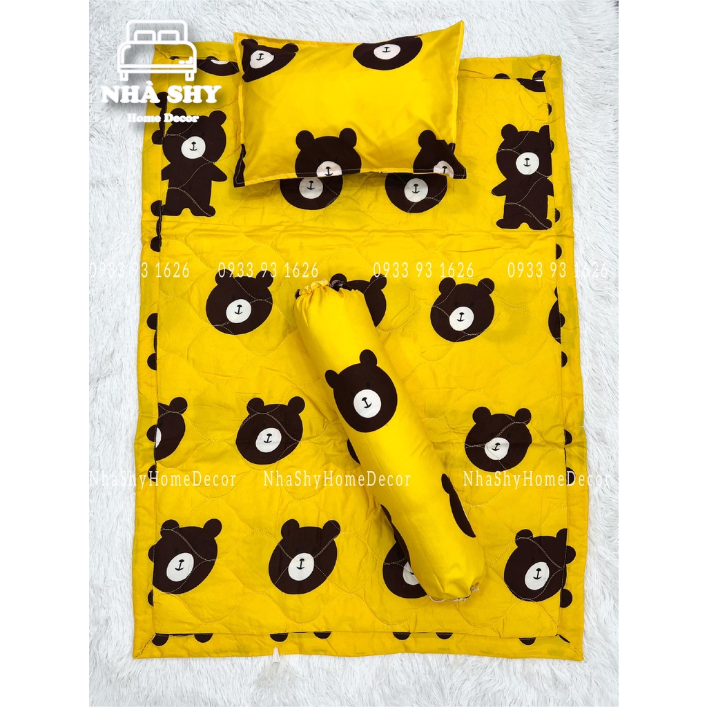 Trọn Bộ 5 Món Gối Mền Kèm Ruột Cho Trẻ Đi Học - Gối Em Bé Đi Học