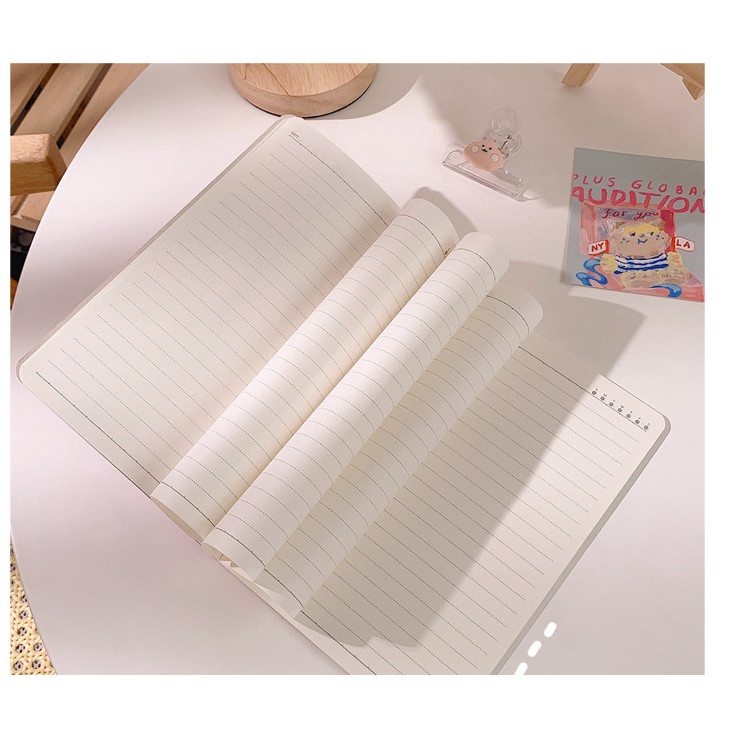 Sổ tay vở ghi chép A5 sọc ngang 60 trang kiểu dáng dễ thương thích hợp văn phòng trường học