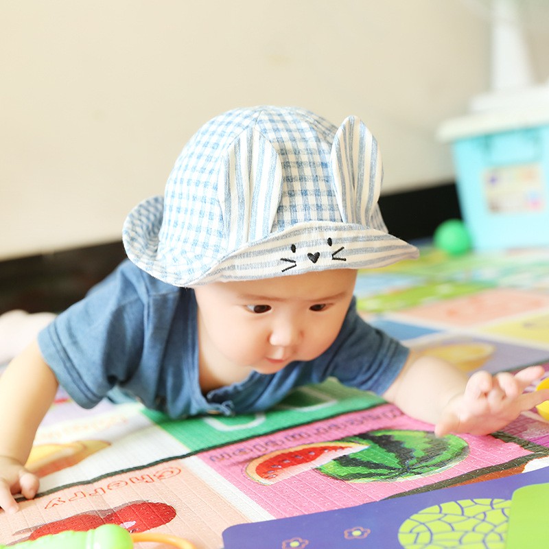 Mũ tai bèo vành rộng che nắng đi biển thời trang mùa hè bảo vệ cho bé 1- 3 tuổi