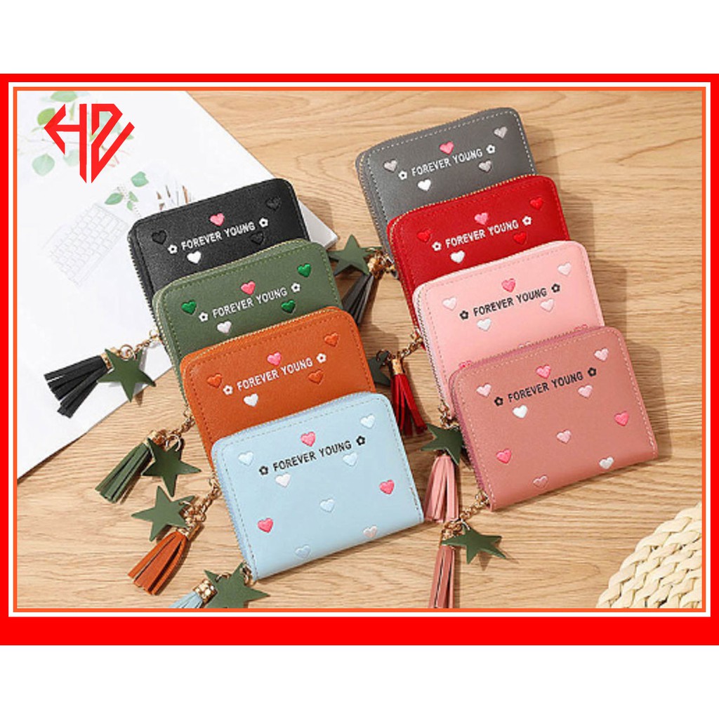 VÍ NỮ CẦM TAY FROM KOREA SIÊU CẤP MƯA TIM V244 HOT TREND 2021 | BigBuy360 - bigbuy360.vn