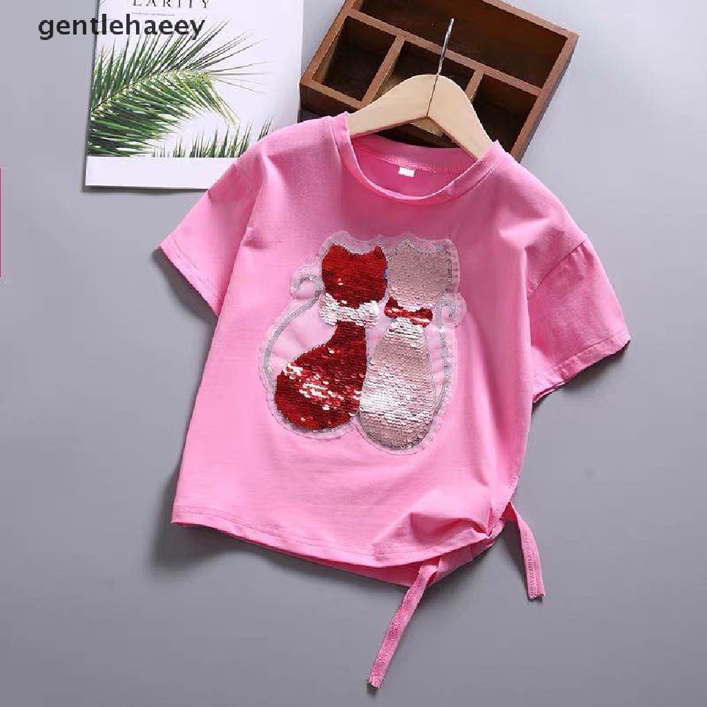 Miếng Vá Áo Thun Đính Kim Sa Hình Mèo Dễ Thương