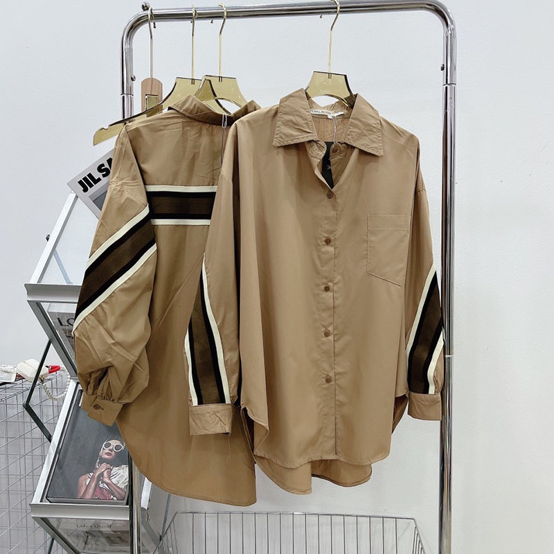 Áo Sơ Mi Dáng Rộng Cá Tính Phối Viền M0125- Lolla_Fashion