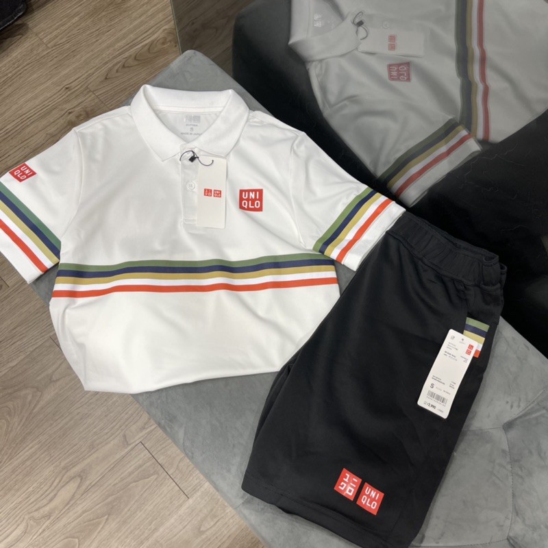 Bộ thể thao uniqlo cao cấp hàng cao cấp. Bộ Tennis cổ bẻ ngắn tay cao cấp