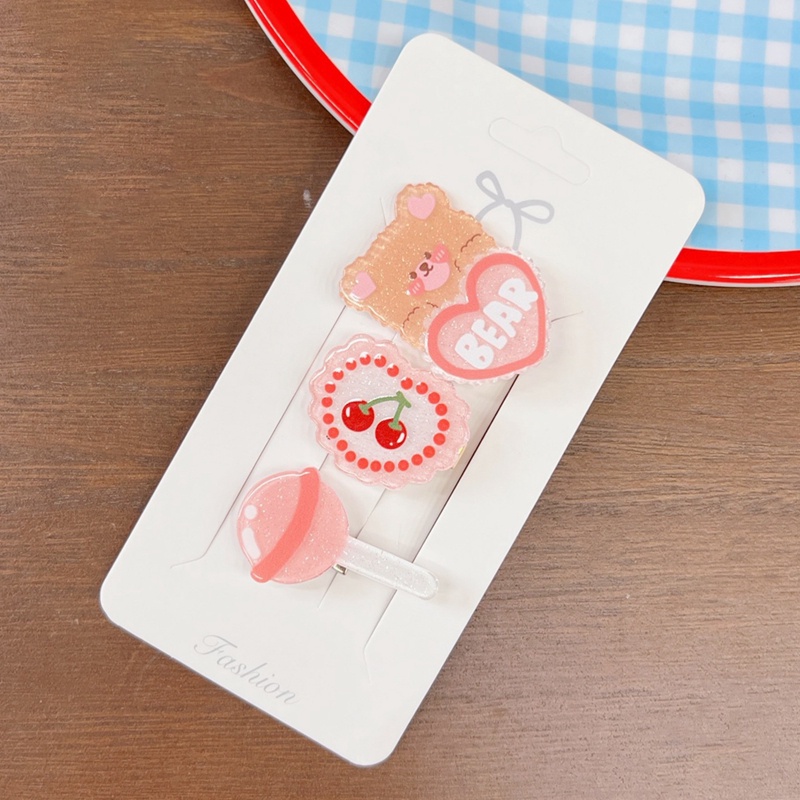 Kẹp Tóc Nhựa Hình Bình Nước Ngọt Kiểu Công Chúa Dễ Thương Cho Bé Gái