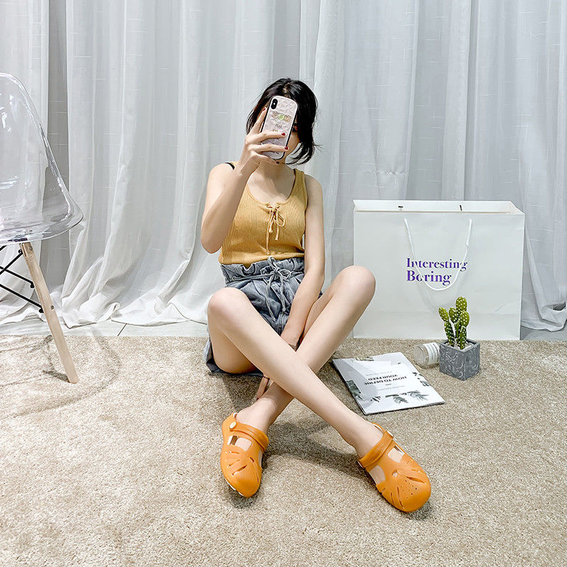 Xăng đan Nhựa Dẻo Chống Trượt Thời Trang Mùa Hè Hàn Quốc Cho Nữ Size 35-40 crocs