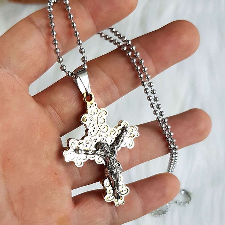 Mặt dây chuyền thánh giá họa tiết MZ1825.