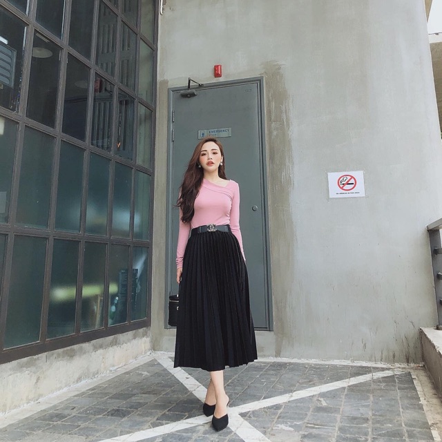 [GIÁ HUỶ DIỆT] Chân váy xếp ly dài