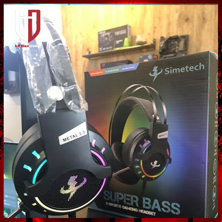 Tai Nghe Gaming Chụp Tai Headphone Có Dây SIMETECH METAL - Tai Nghe Nhạc Có Mic Máy Vi Tính Laptop Pc | BigBuy360 - bigbuy360.vn