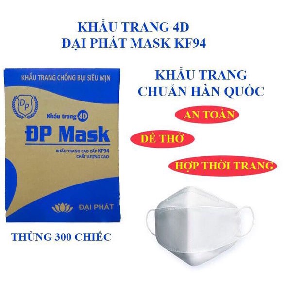 Thùng 300 chiếc khẩu trang kháng khuẩn 4d kf94 huy hoàng / đại phát ôm sát mặt-tung_thao_shop