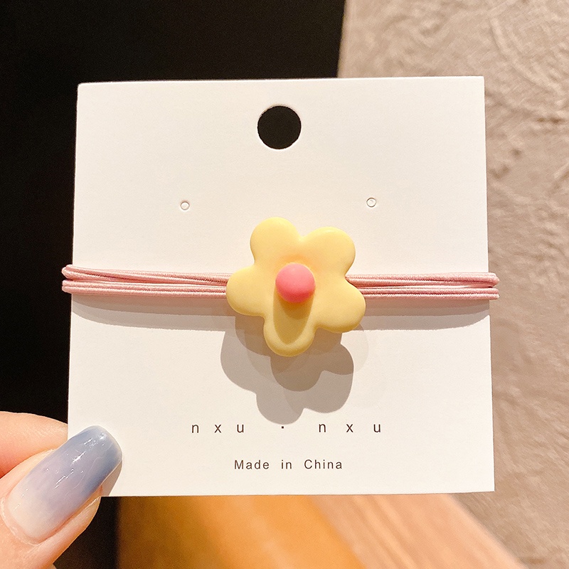 Dây Buộc Tóc Cao Su Kiểu Hàn Quốc Đơn Giản Thời Trang Cho Nữ