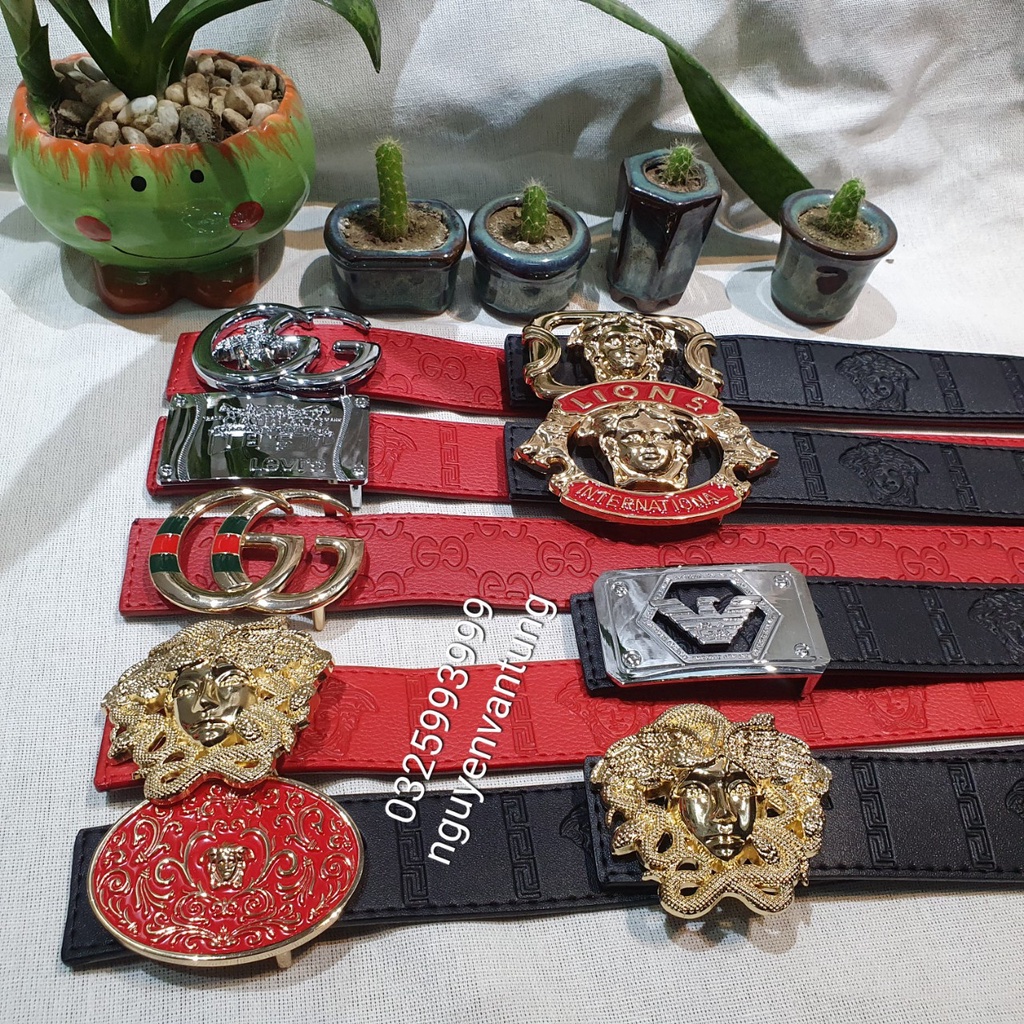 Thắt lưng nam Versace. Dây lưng Versace. Nhiều mặt khóa đủ màu dây