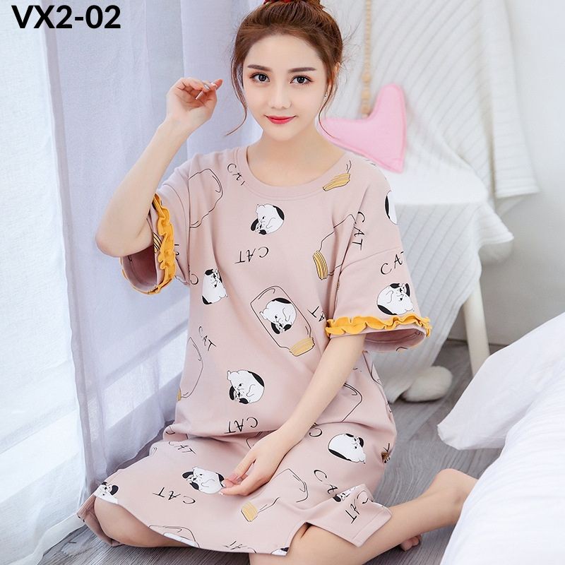 [ẢNH THẬT] VÁY NGỦ COTTON HÀNG QUẢNG CHÂU CÓ SẴN