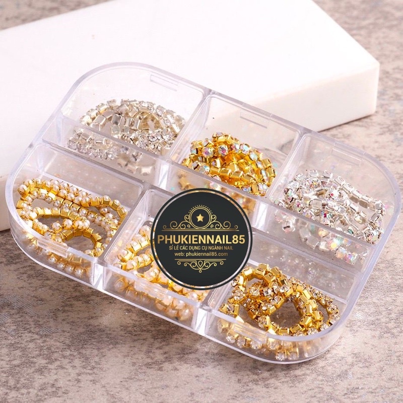 set dây đá trang trí móng