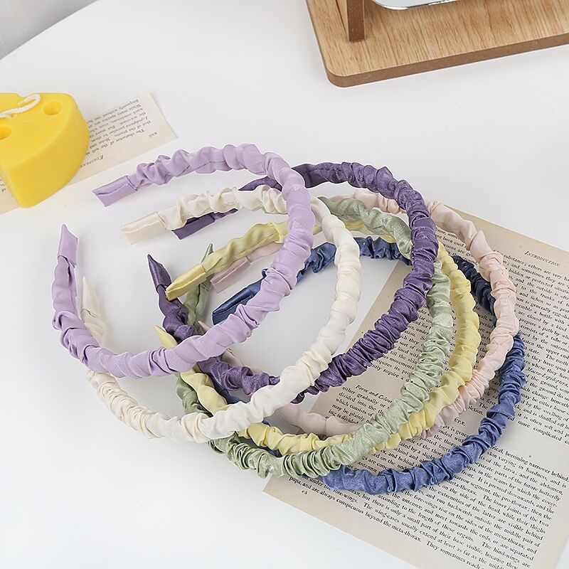 ✨✨Cài tóc bọc vải xếp màu kẹo dễ thương phong cách Hàn Quốc dành cho bạn nữ