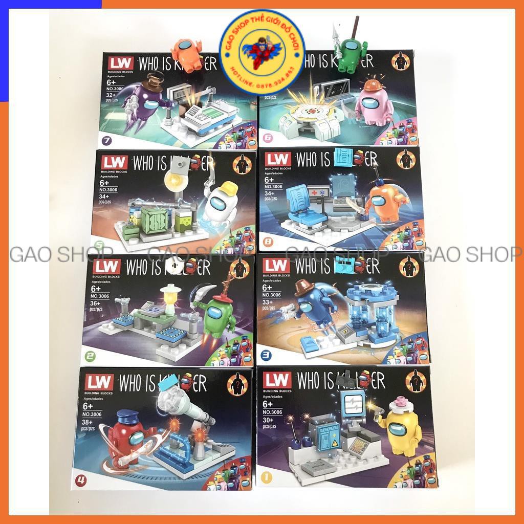 Bộ Đồ Chơi Lego Among Us Xếp Hình Lắp ghép among us cho bé thỏa sức sáng tạo (bán lẻ hoặc cả bộ)