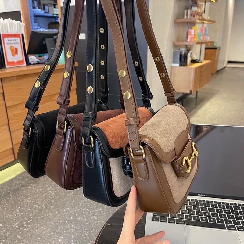 ⚡︎Freeship⚡︎TÚI G.C HỒ HÀ Bản Đã Lộn Size 21cm  Đủ 4 Màu, mã HK35
