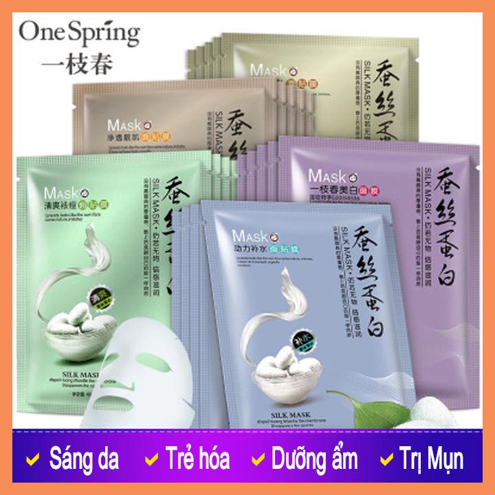 Mặt nạ giấy dưỡng da giảm mụn cấp ẩm thải độc tơ tằm ONE SPRING SILK MASK mask Yasan - Hàng nội địa trung