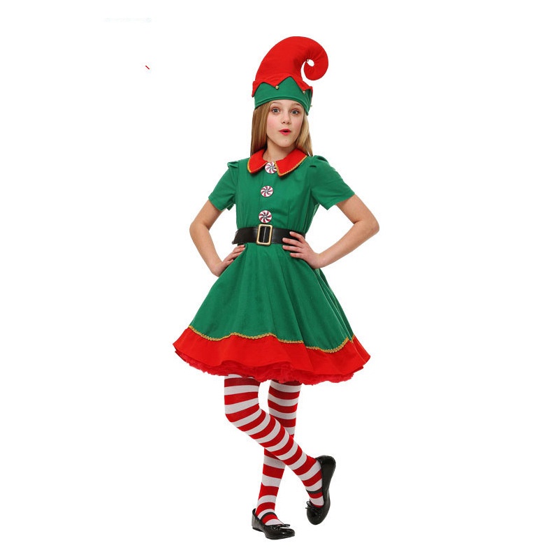 Bộ Đồ Hóa Trang Elf Giáng Sinh Mới Cho Trẻ Em Và Người Lớn