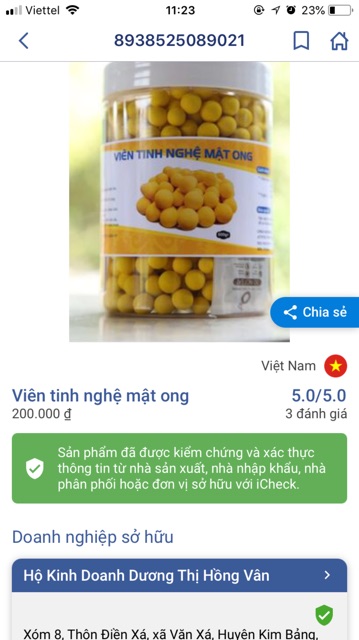 0,5 kg Viên Tinh Nghệ Mật Ong | BigBuy360 - bigbuy360.vn