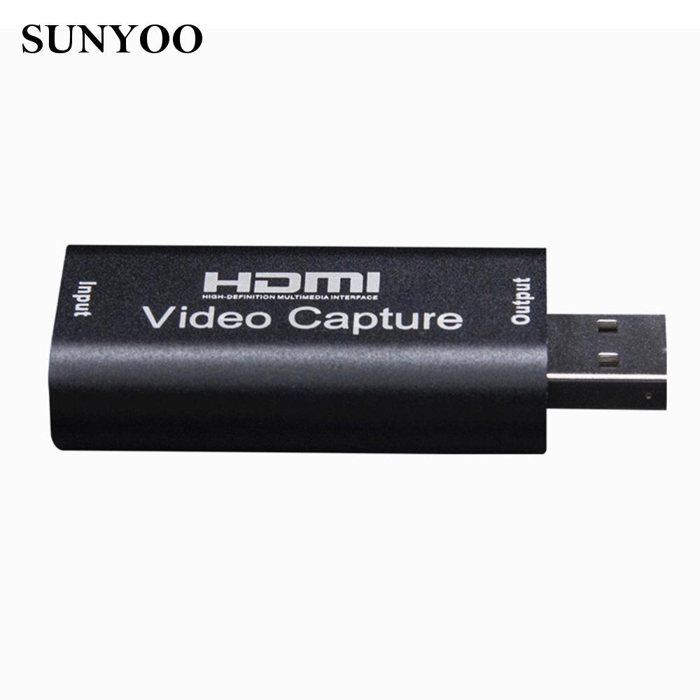 sunyoo HDMI To USB 2.0 Live Streaming HDMI Video Capture 4K 1080P For HD Game Video Recorder Novel