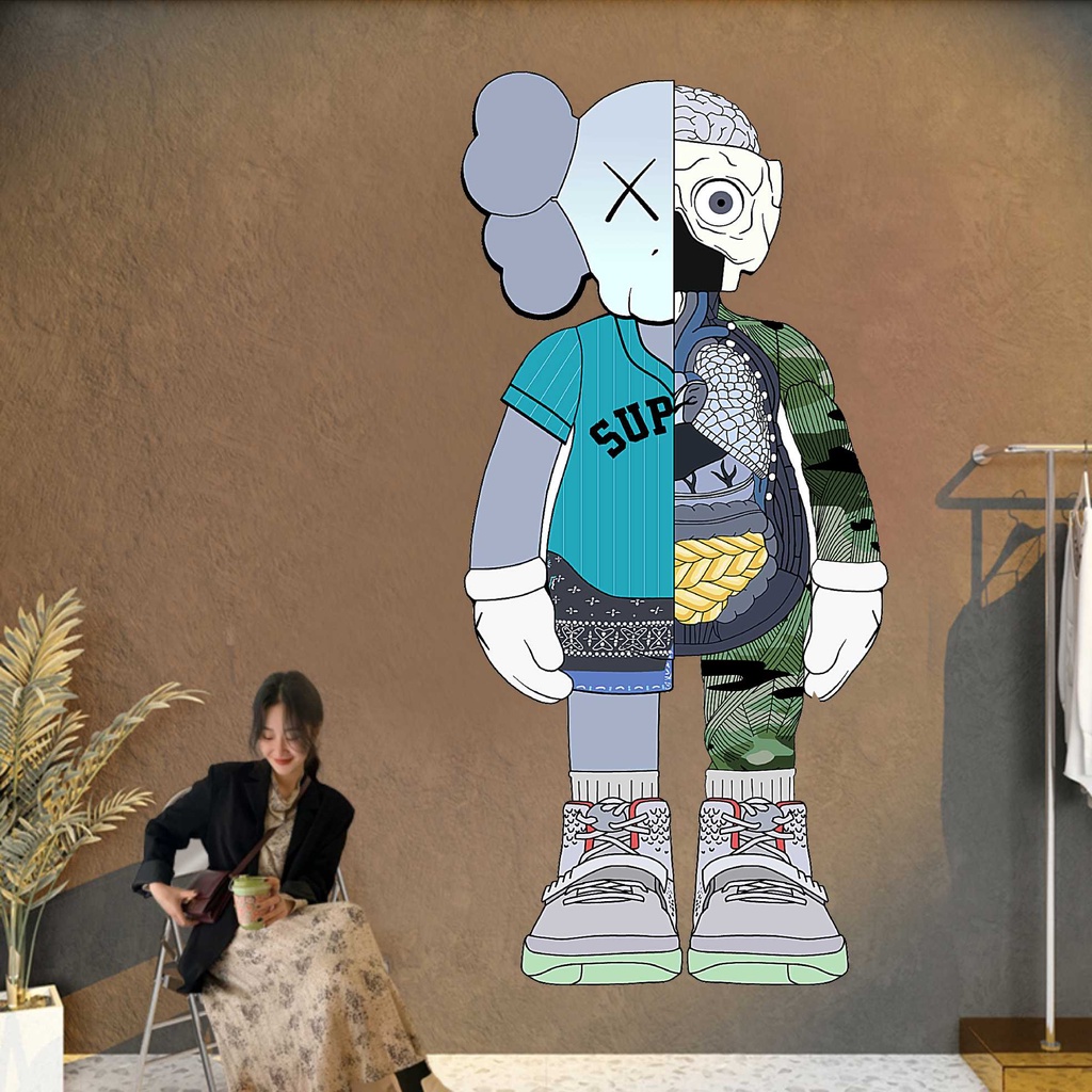 Decal Bearbrick Dán Tường khổ LỚN decor phòng