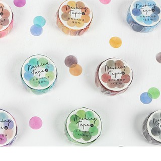 1 cuộn Washi dán nhãn tròn