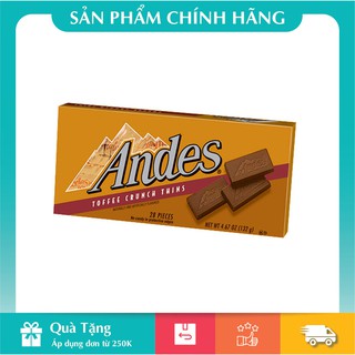 [HÀNG CHÍNH HÃNG] Kẹo Socola Andes Vị Toffee Bơ Và Caramel 132gr