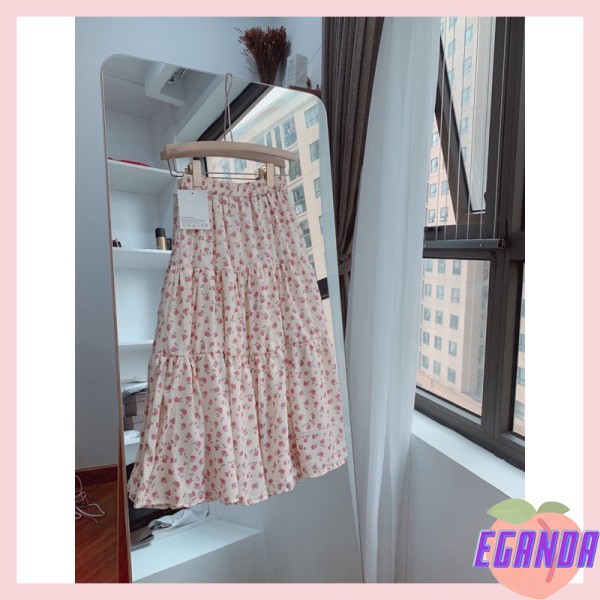 Chân váy hoa nhí, Chân váy hoa nhí 3 tầng ulzzang siêu xinh