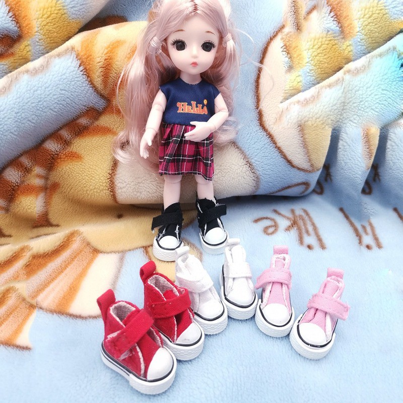 Giày Thể Thao Vải Canvas 16cm 3.5CM Cho Búp Bê BJD 30cm