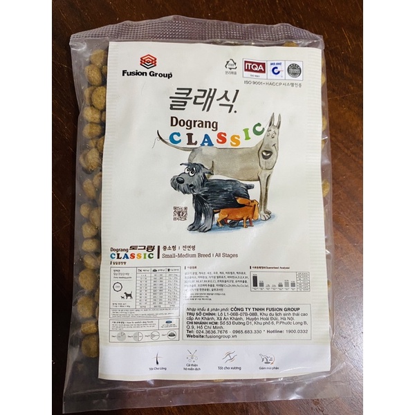 [HÀNG CHÍNH HÃNG] [40g-1kg] Dog Classic- thức ăn hạt cho chó-tiêu hoá tốt, xương chắc khoẻ, tăng miễn dịch