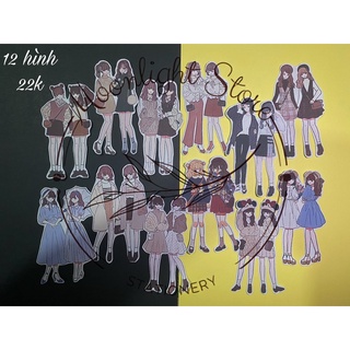 Sticker cô gái (đôi bạn thân)