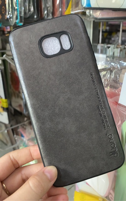 SAMSUNG S7 EDGE - Ốp lưng nhựa màu giả da cực đẹp