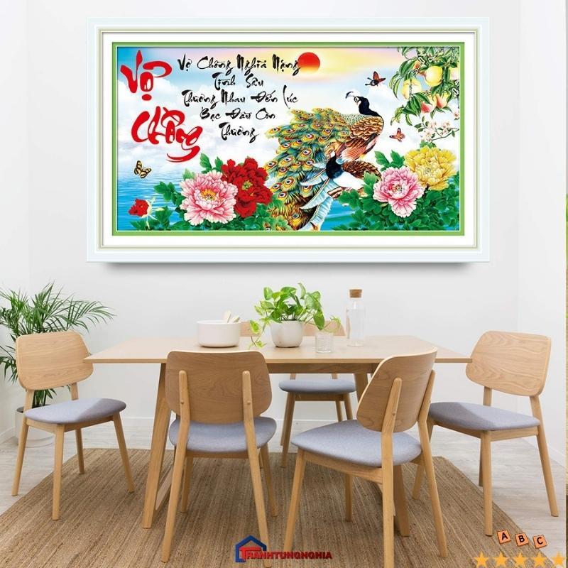 Tranh đính đá ABC, tranh thêu chữ thập vợ chồng