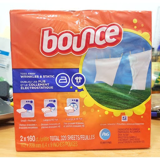 Giấy Thơm Quần Áo Bounce Lẻ 20 Tờ, 50 Tờ, 100 Tờ