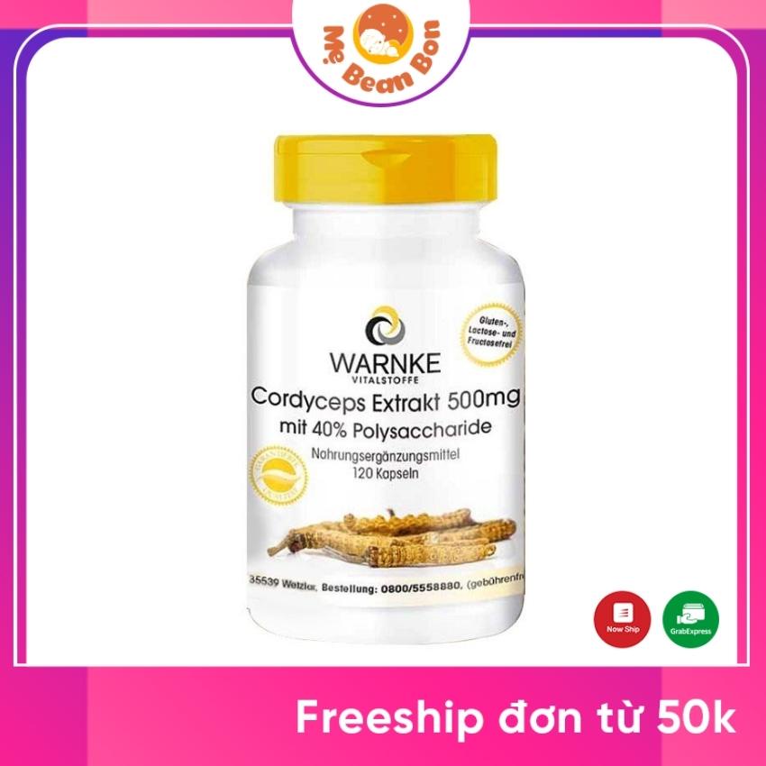 Viên Uống Đông Trùng Hạ Thảo Warnke Cordyceps Extrakt 500mg của Đức