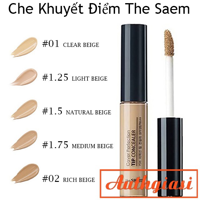 Kem che khuyết điểm The Saem Cover Perfection Tip Concealer Spf28 PA++ che phủ cao | BigBuy360 - bigbuy360.vn
