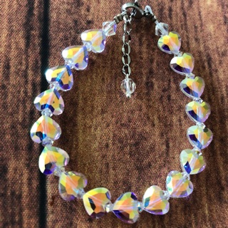 Vòng tay trái tim pha lê áo swarovski