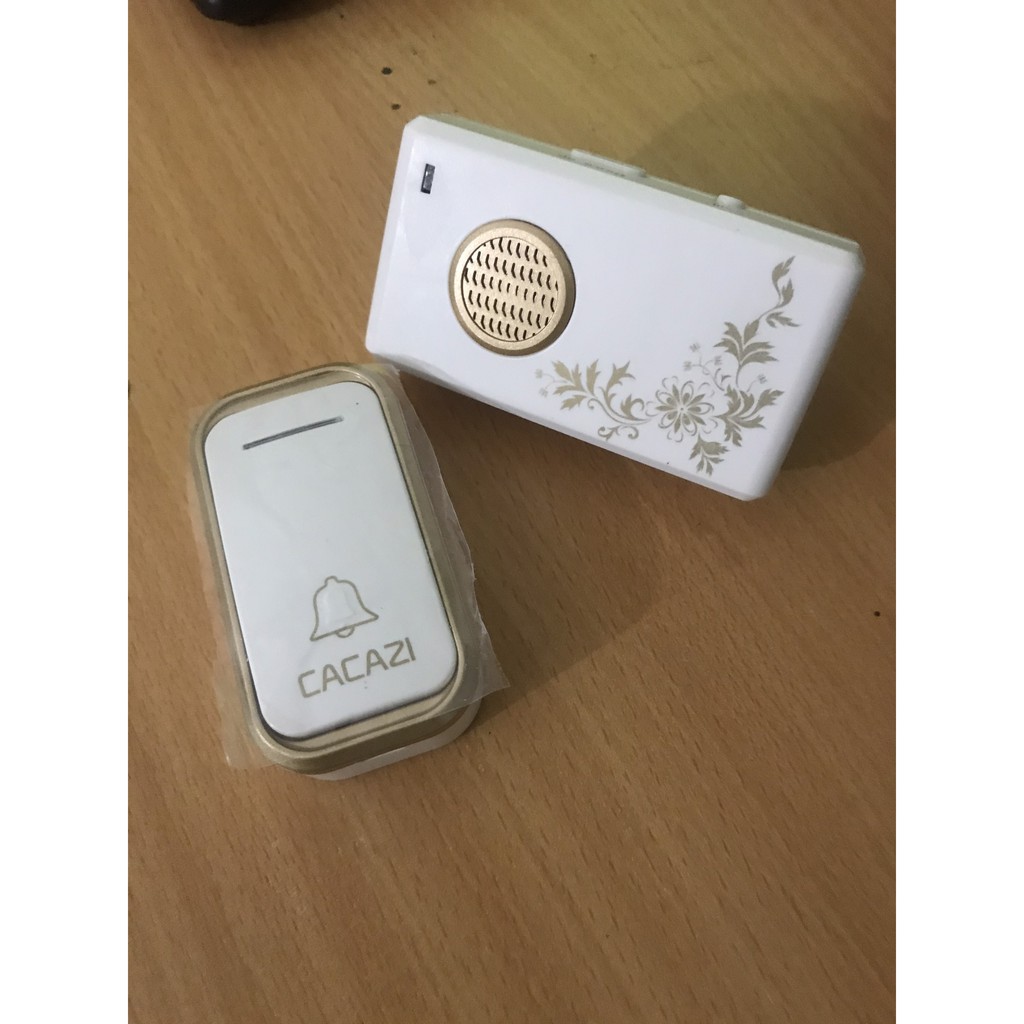 Chuông cửa không dây Cacazi V002F   chuông bấm cửa báo khách, chống nước cực bền, bảo hành 9 tháng