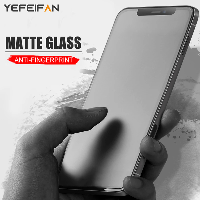 Kính cường lực nhám bảo vệ màn hình thích hợp cho IPhone 13 Pro Max 13 12 Mini 11 Pro XS Max X XR SE 2020