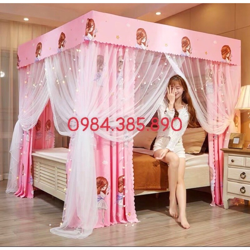 Màn khung inox không khoan tường kèm rèm