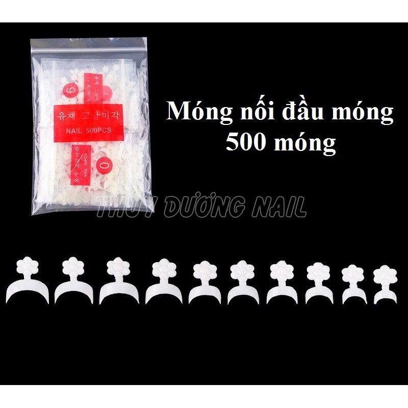 Móng nối đầu móng 500 móng, size từ 1 đến 10 (dạng túi)