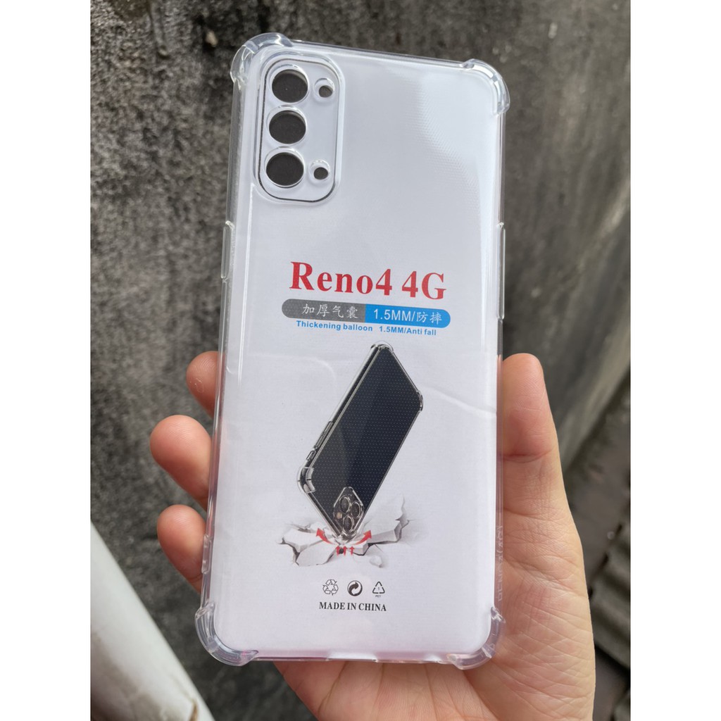 Ốp lưng Oppo Reno 4 chống sốc có gơ 4 góc, bảo vệ camera