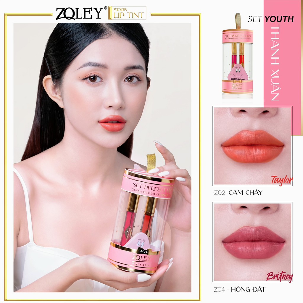 Son Star Lip Tint Zoley 5 Màu Cá Tính - Son Kem Zoley